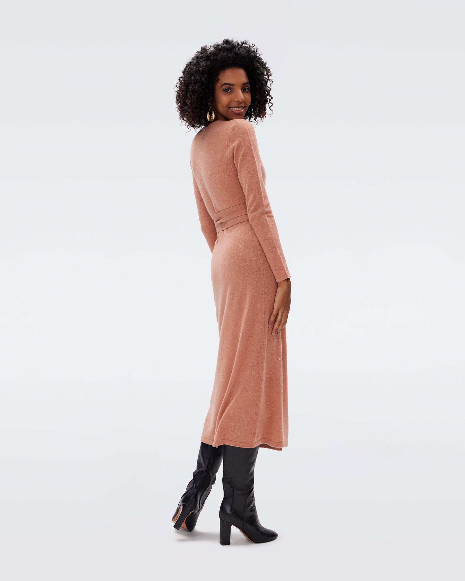 Astrid Wool-Cashmere Wrap Dress