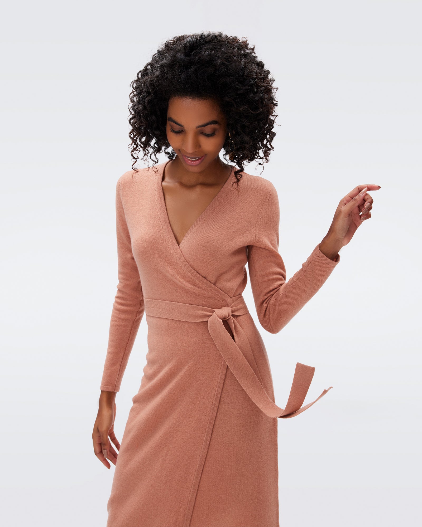 Astrid Wool-Cashmere Wrap Dress