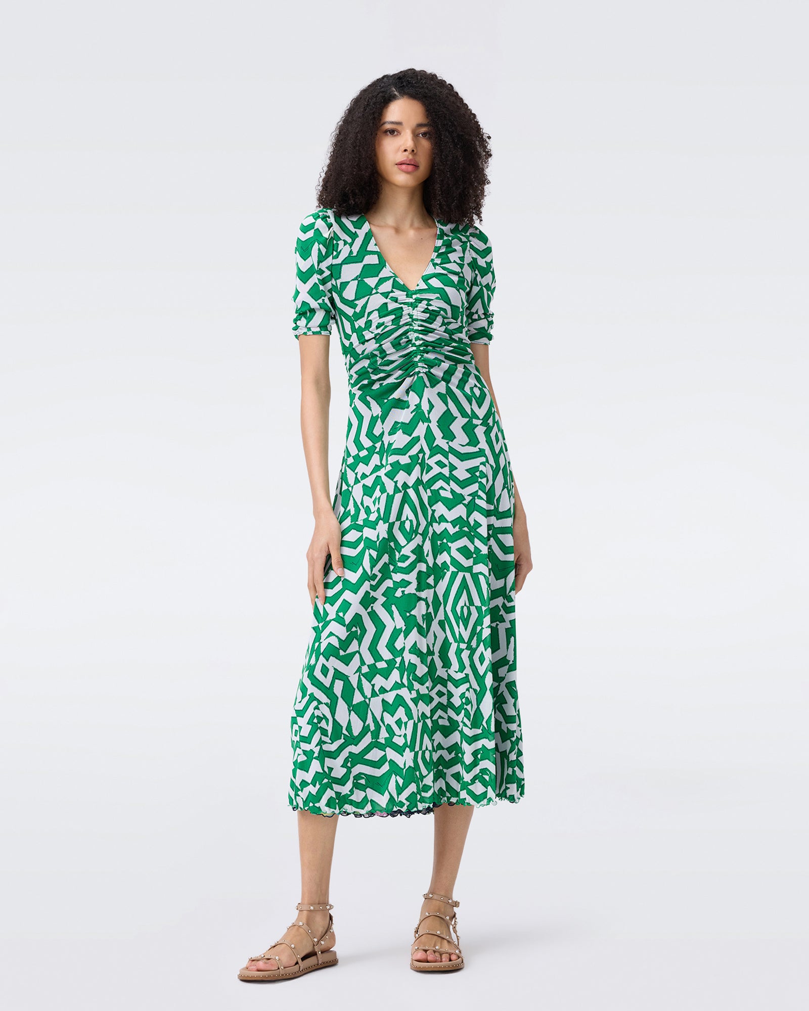DVF KOREN REVERSIBLE MIDI DRESS