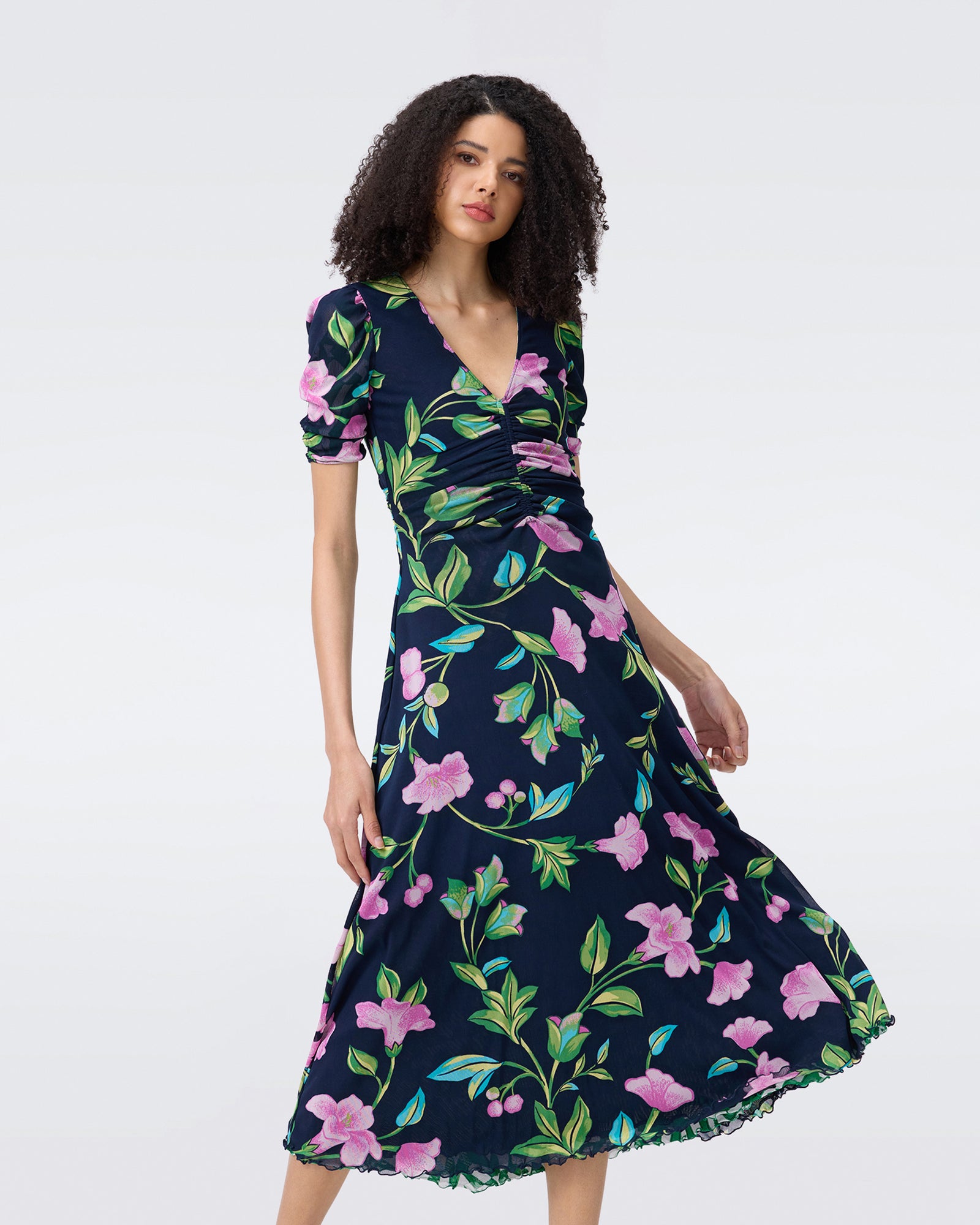 DVF KOREN REVERSIBLE MIDI DRESS