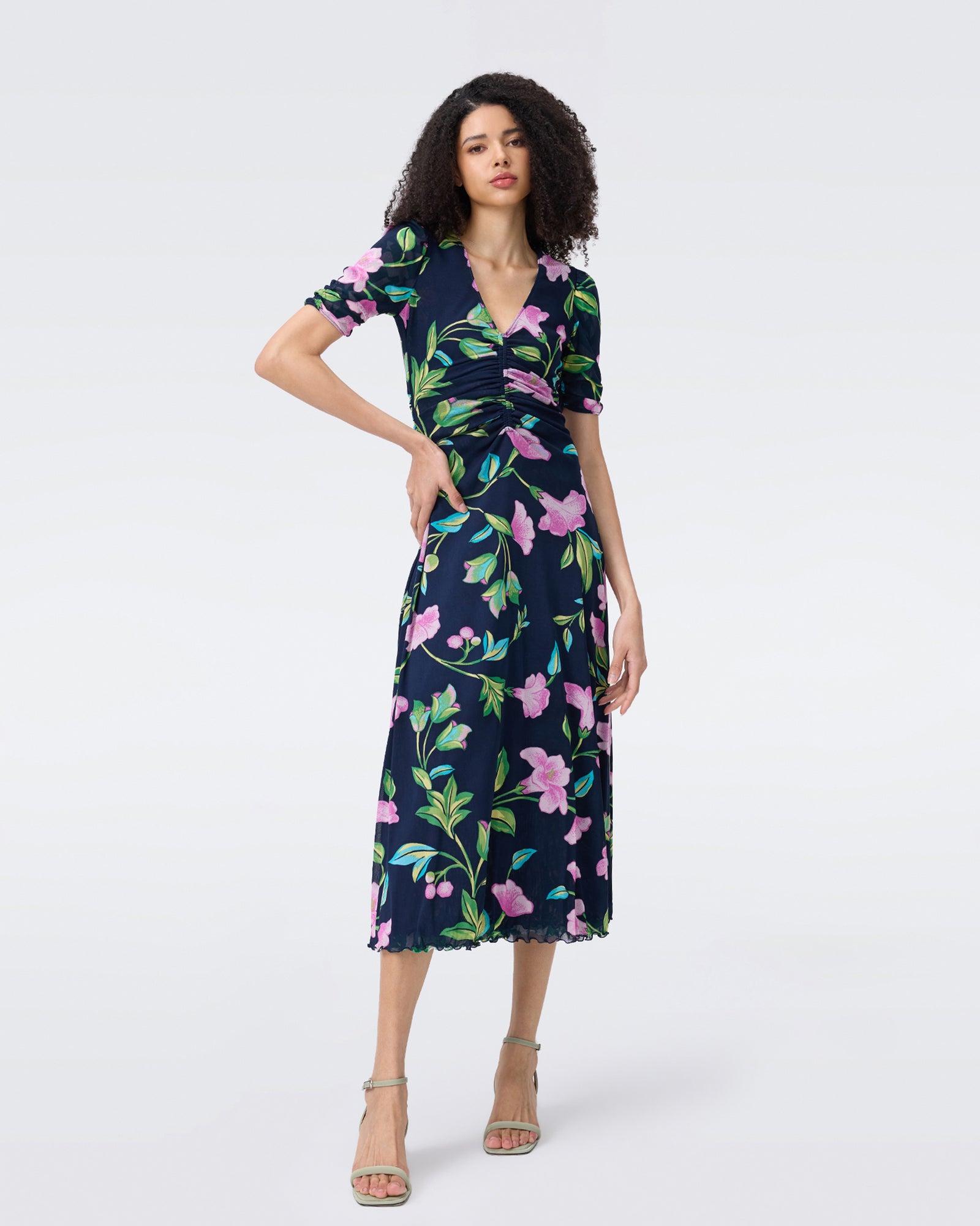 DVF KOREN REVERSIBLE MIDI DRESS