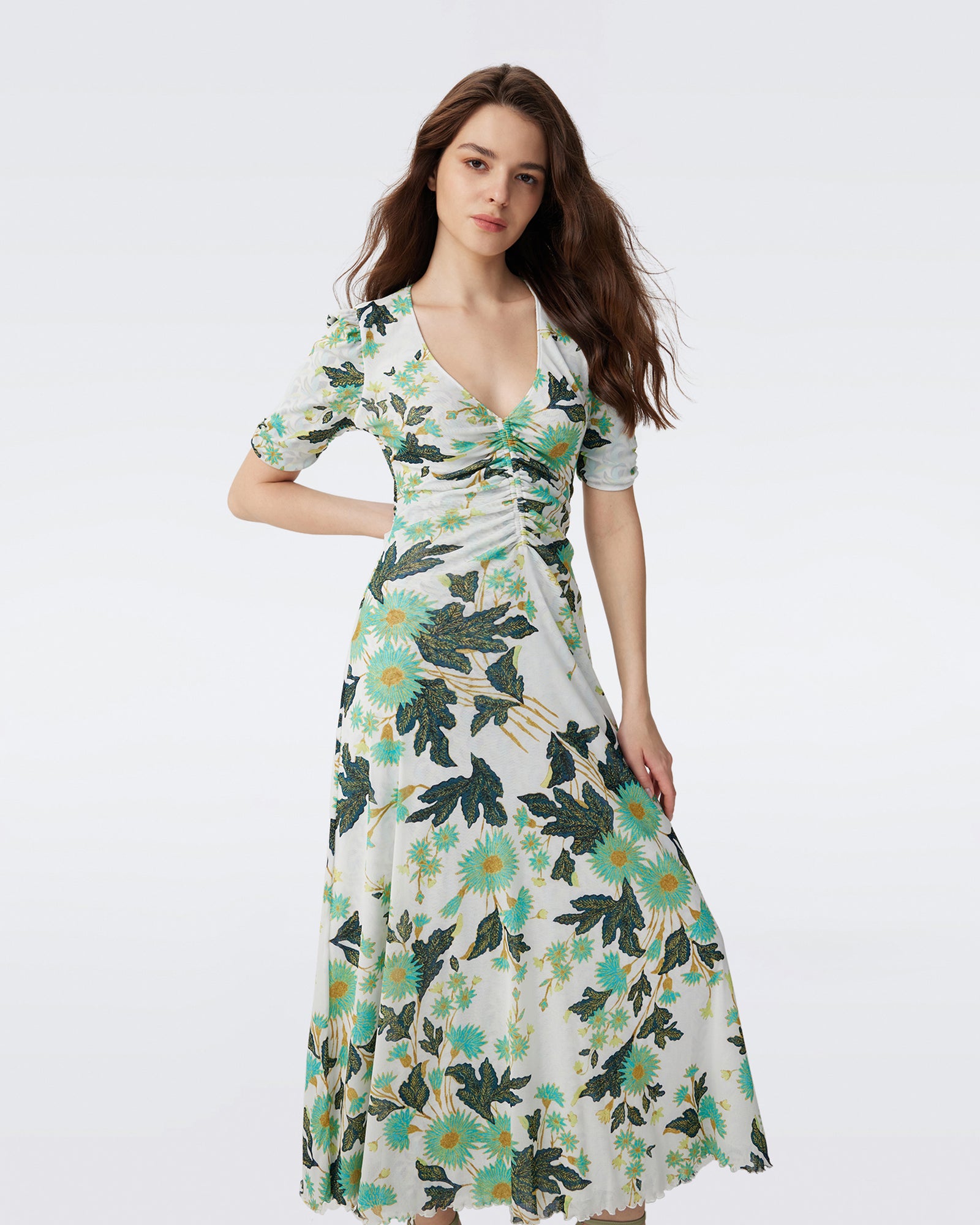 DVF KOREN REVERSIBLE MIDI DRESS