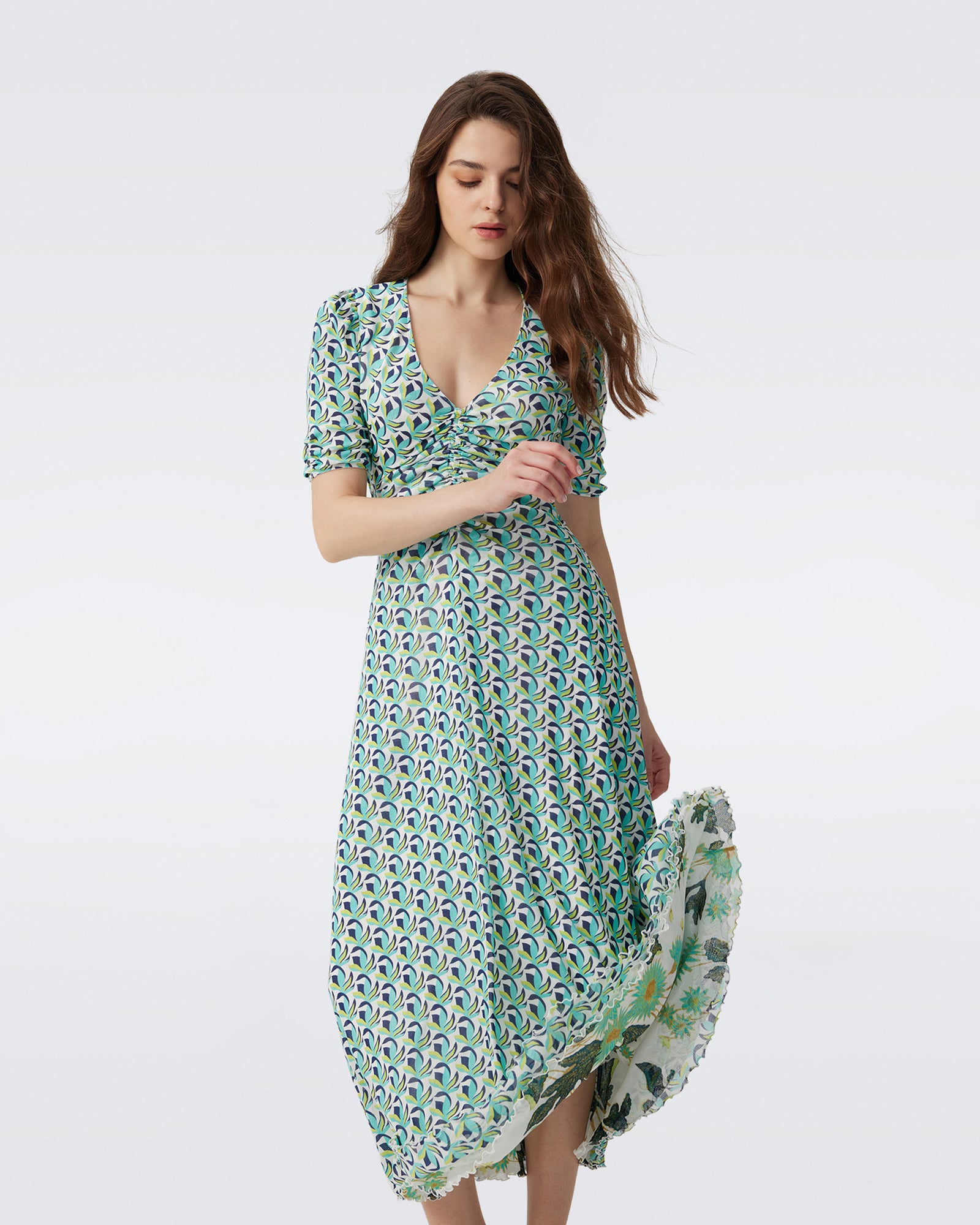DVF KOREN REVERSIBLE MIDI DRESS