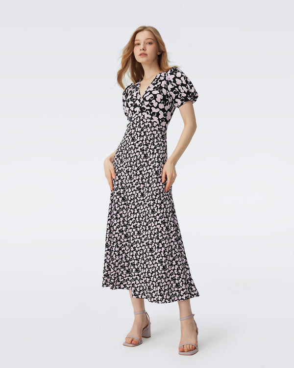 Dvf Effie Dress BODEN Effie Dress V-Neck Jersey Midi 10R Pink Lime Fruit Print Dvf Effie Dress BODEN Effie Dress V-Neck Jersey Midi 10R Pink Lime Fruit Print