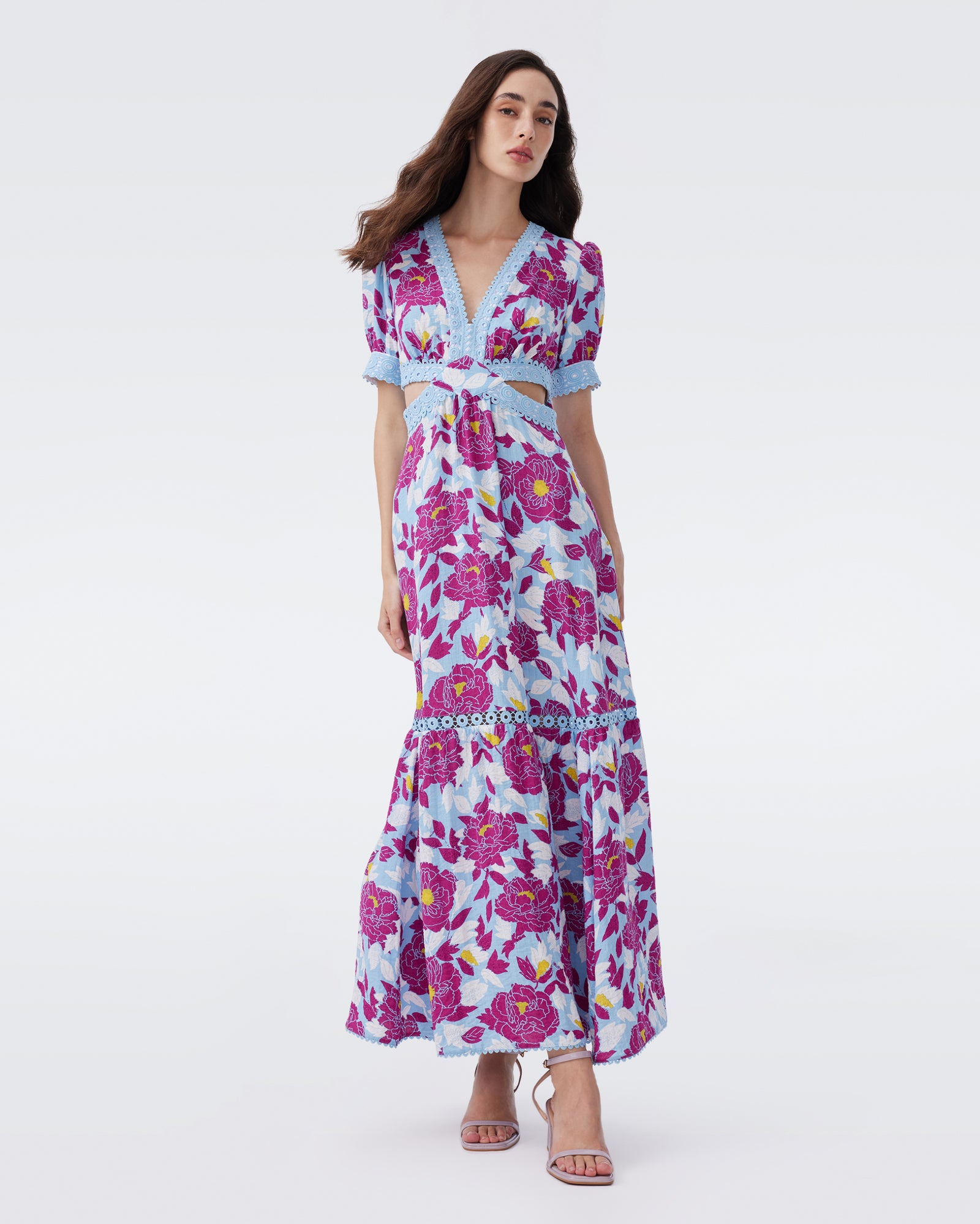 DVF KIMMIE MAXI S/S DRESS