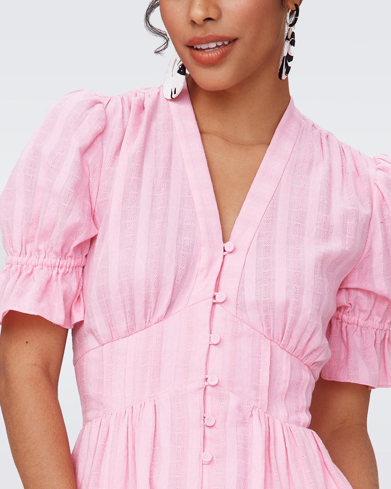 dvf erica cotton midi dress DVF