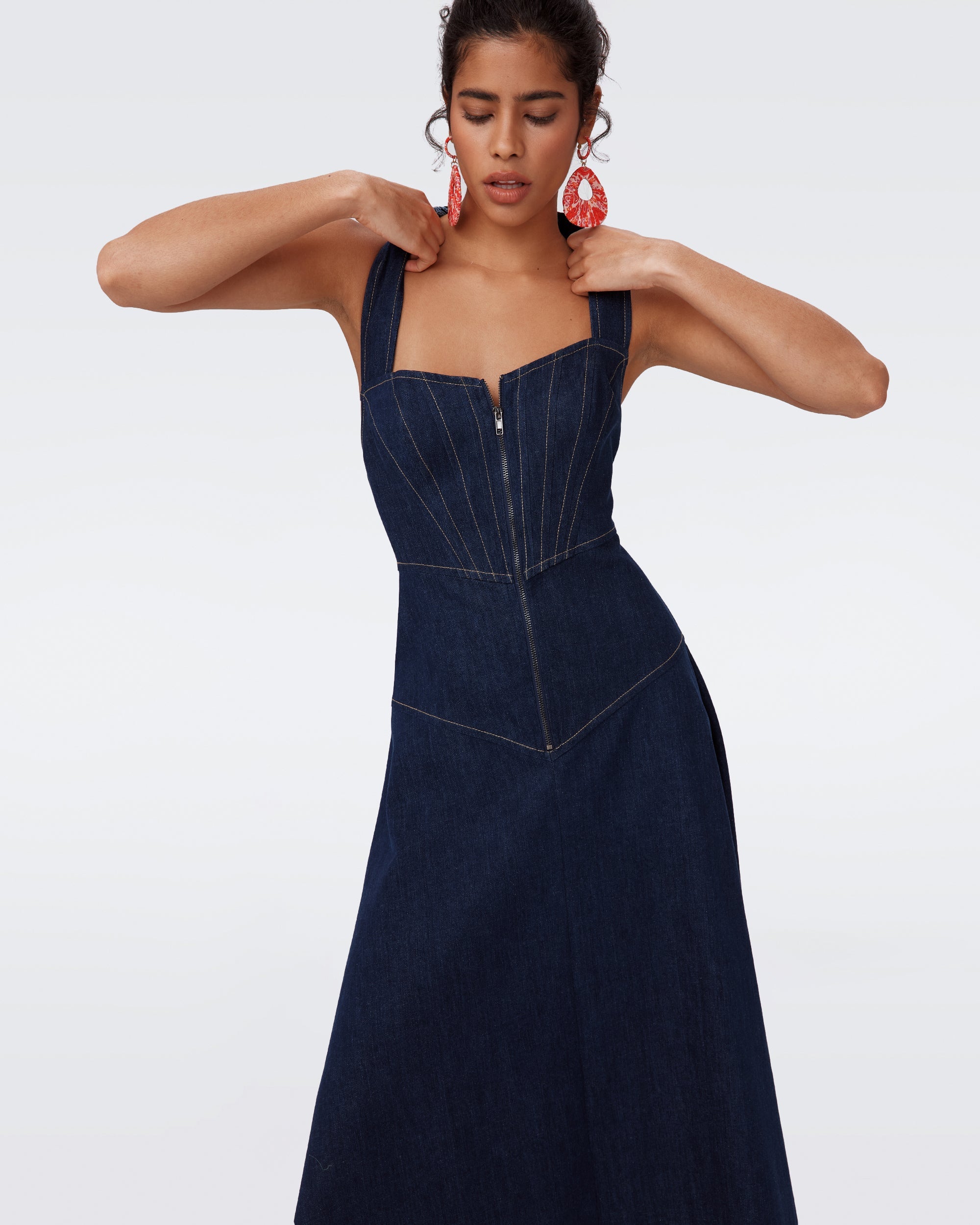 dvf denim dress DVF Current Elliott Denim Wrap dress, sz 4 NEW