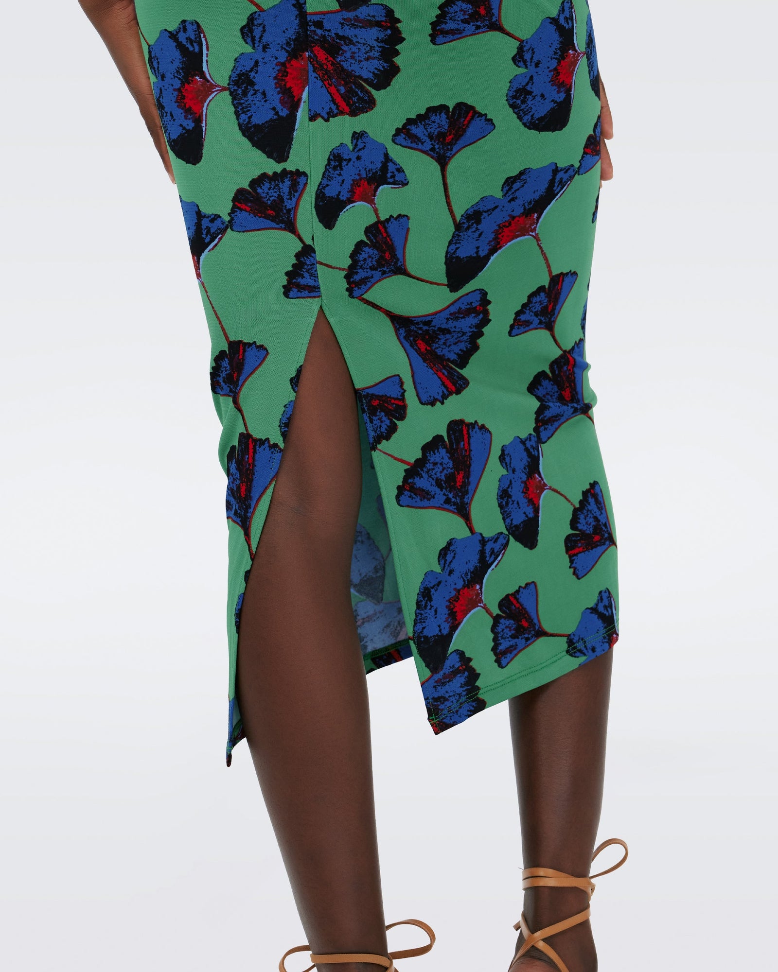 Dvf Valerie Dress In Falling Gingko Venus Gn Lg