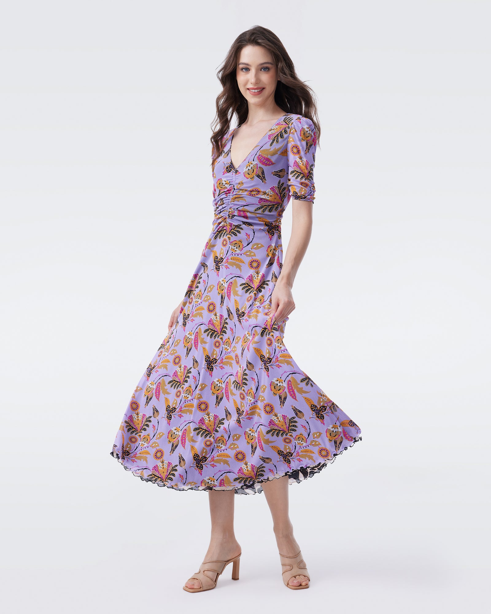 DVF KOREN REVERSIBLE MIDI DRESS