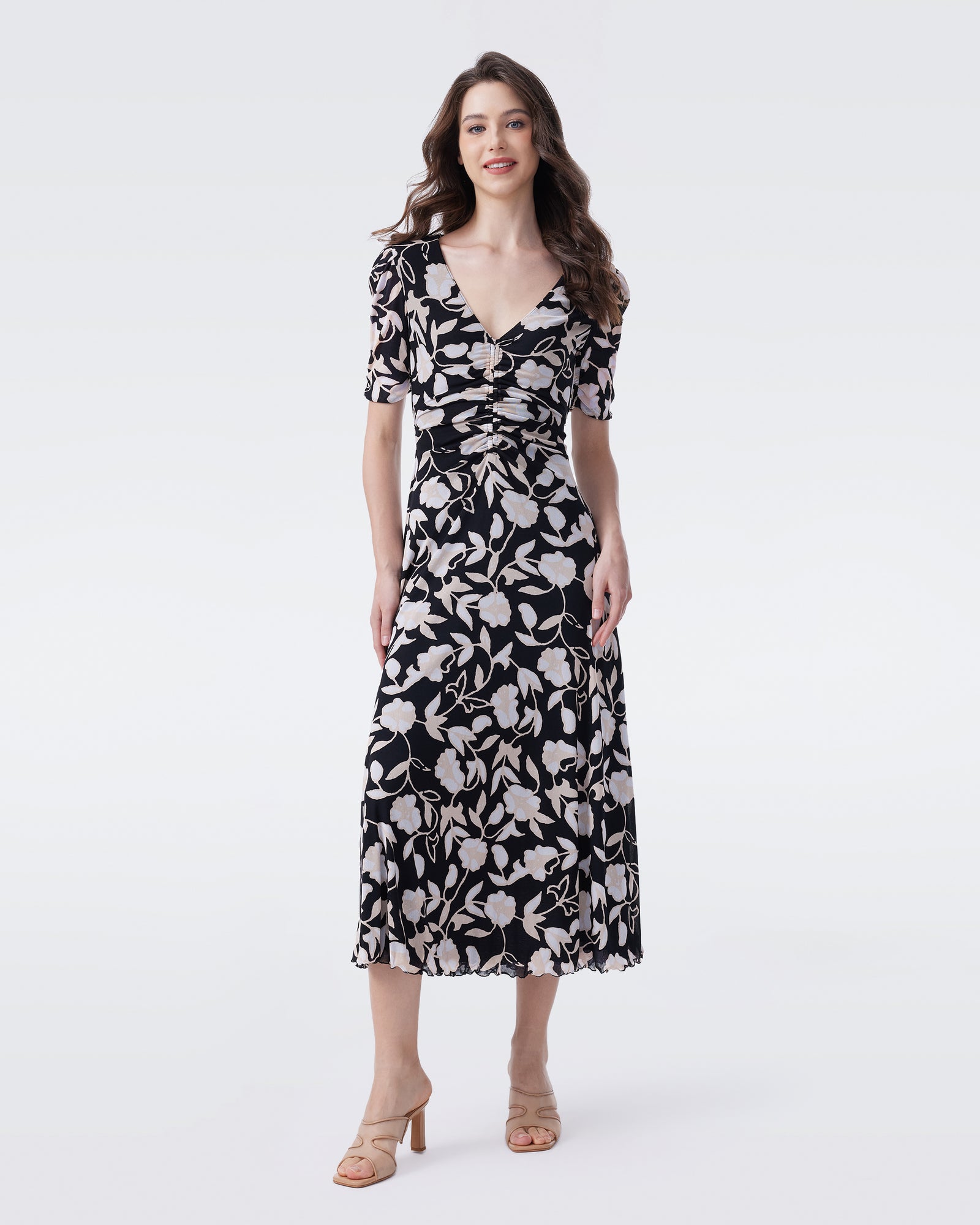 DVF KOREN REVERSIBLE MIDI DRESS