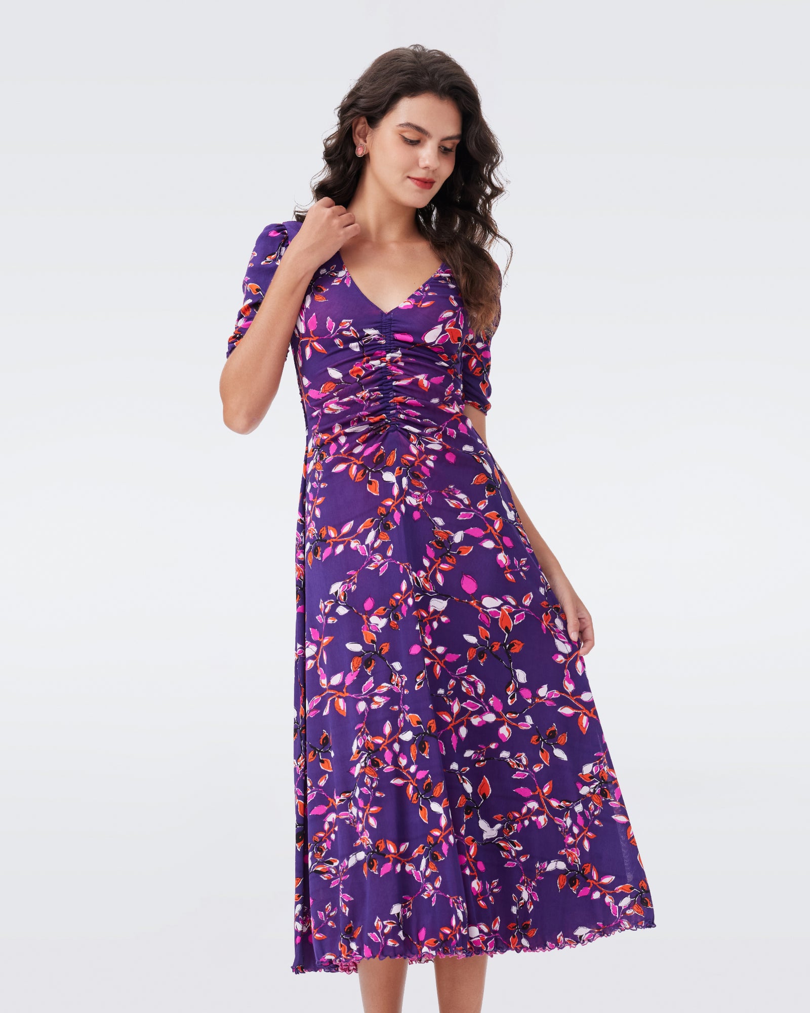 DVF KOREN REVERSIBLE MIDI DRESS