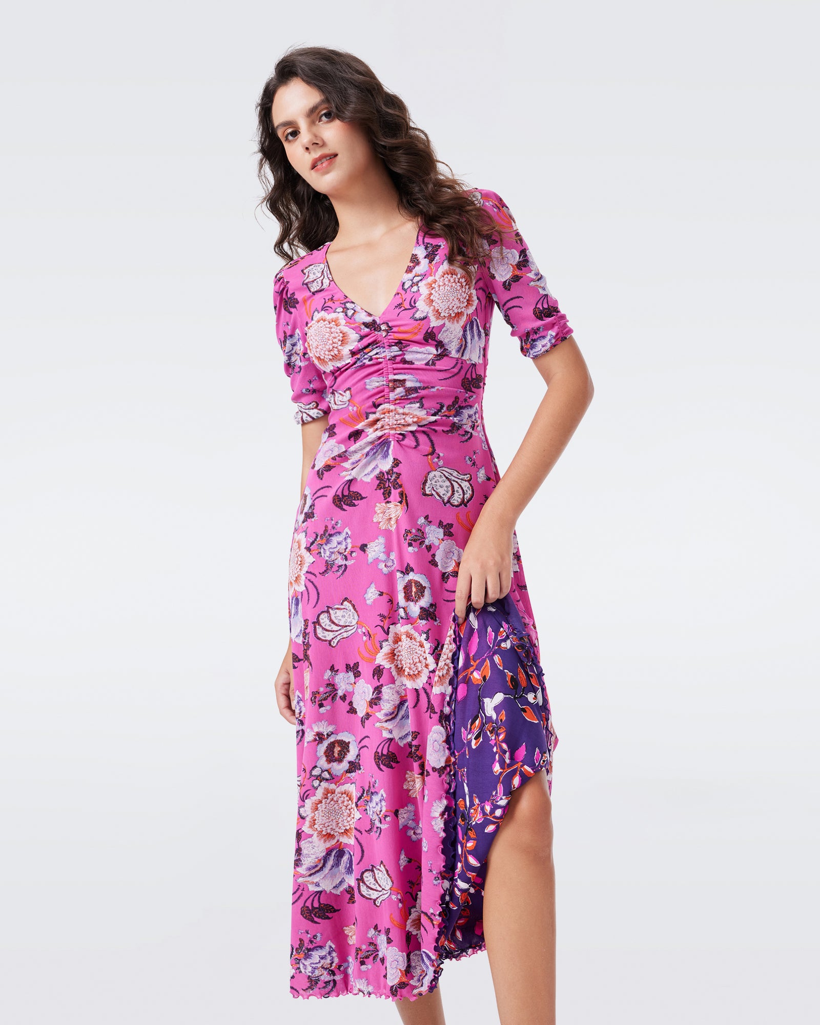 DVF KOREN REVERSIBLE MIDI DRESS