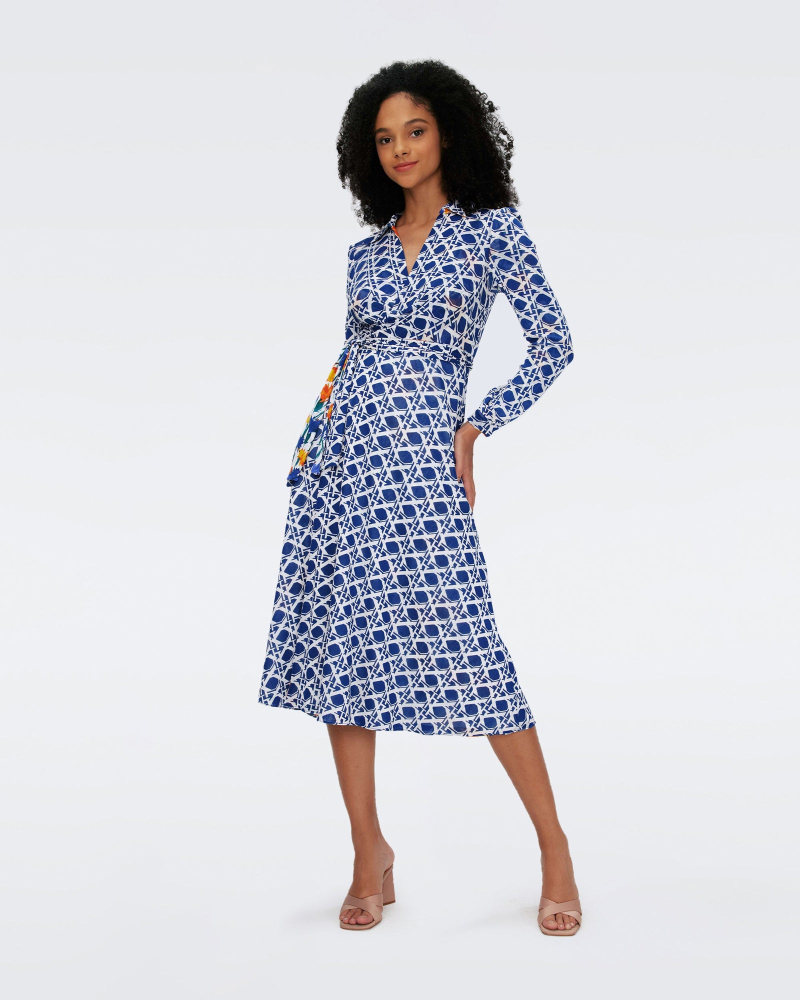 Dvf phoenix wrap mesh dress hotsell