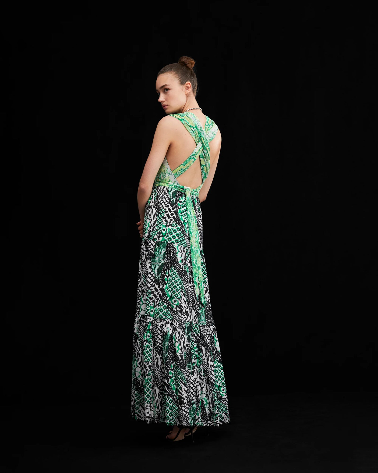 Drew Reversible Mesh Wrap Dress