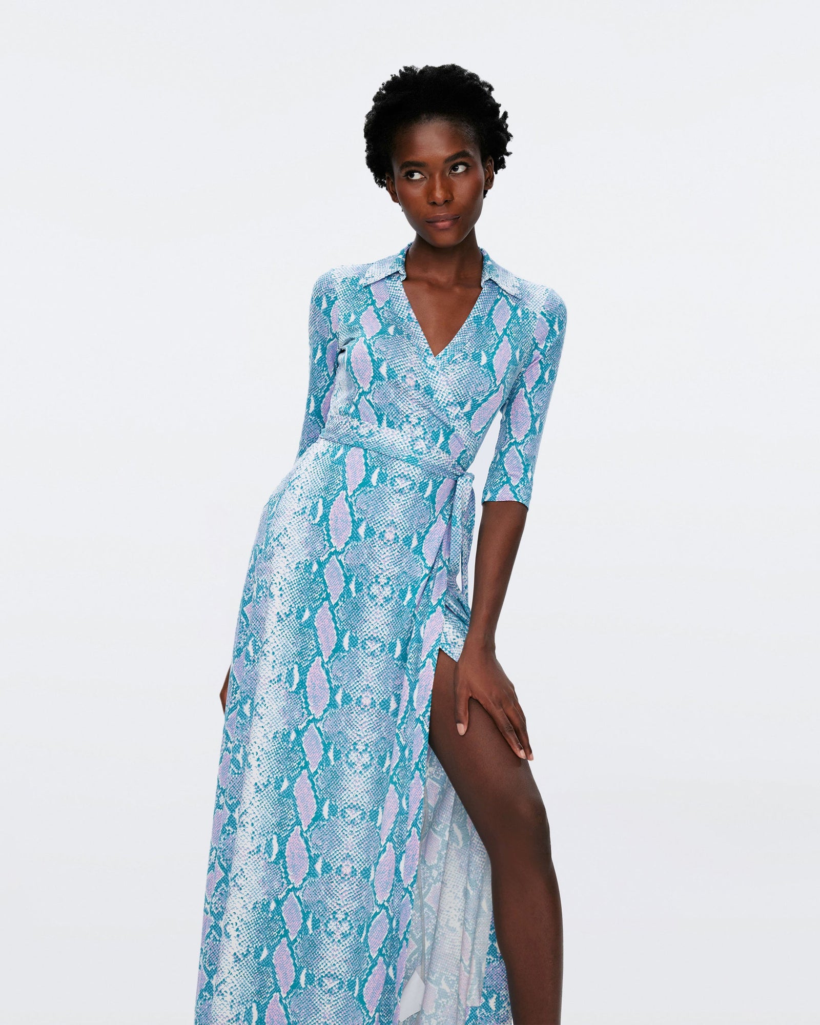 Abigail Silk Jersey Maxi Wrap Dress