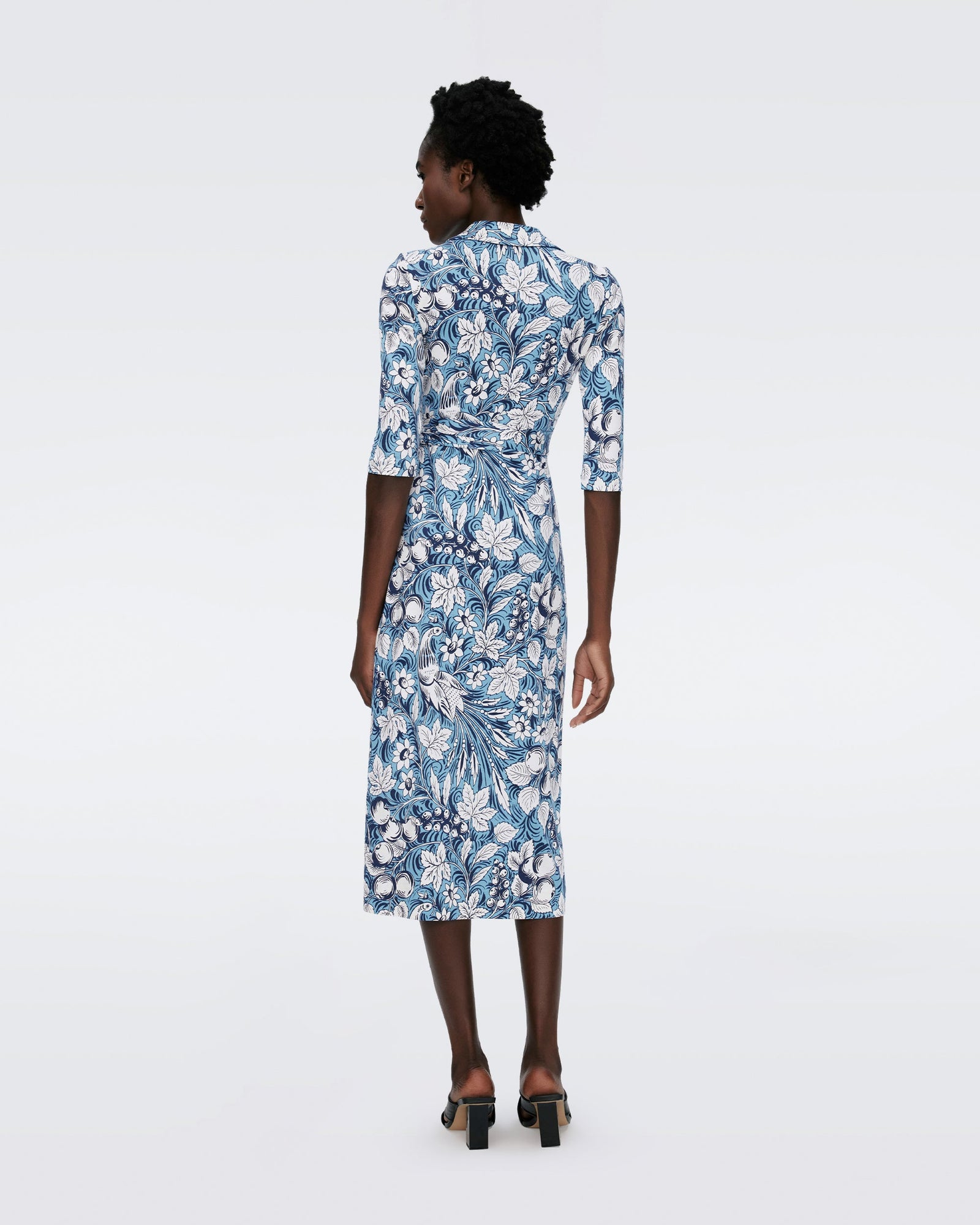 Abigail Silk Jersey Midi Wrap Dress