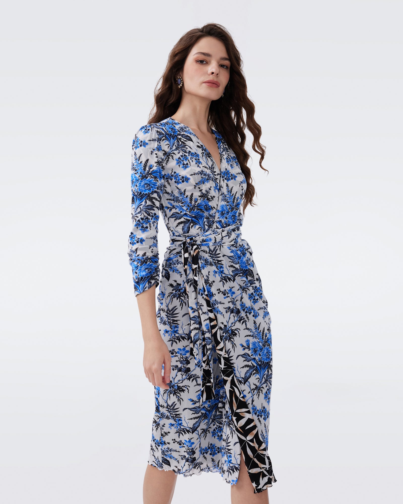 DVF BRENDAN REVERSIBLE 3/4 DRESS