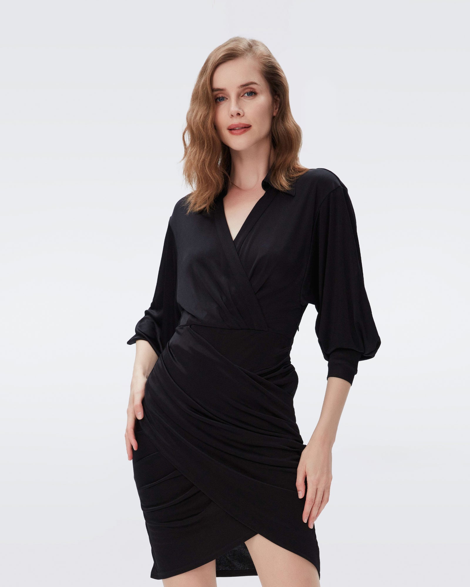 DVF troian dress in black