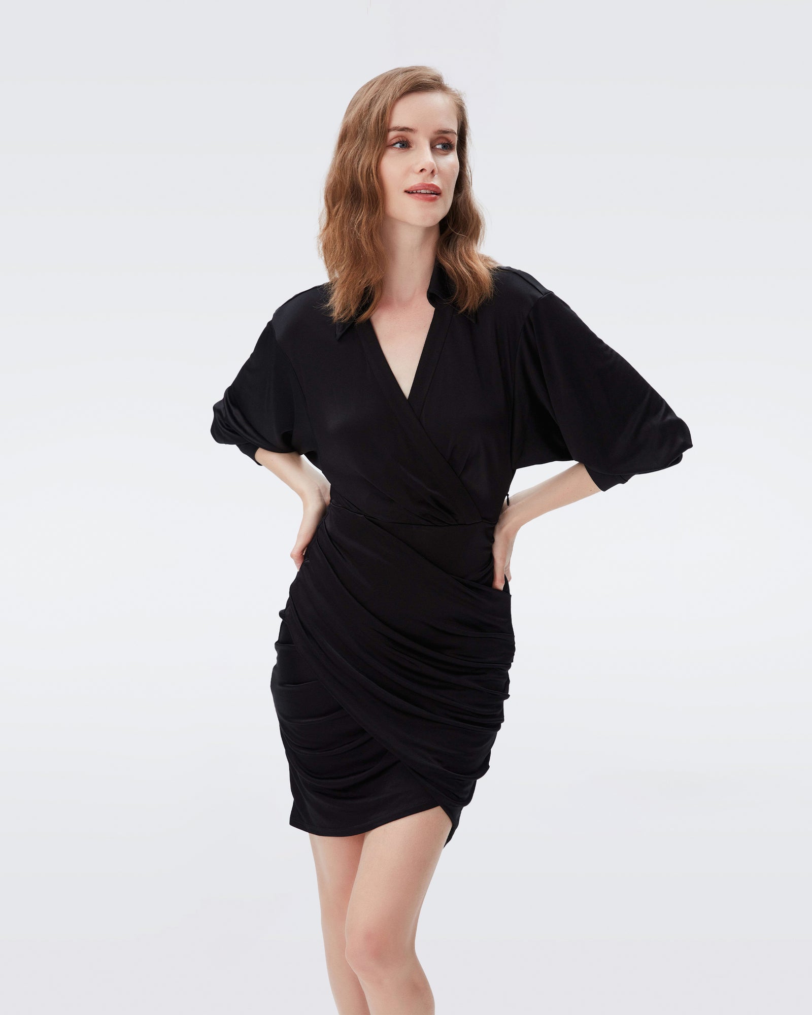 DVF troian dress in black