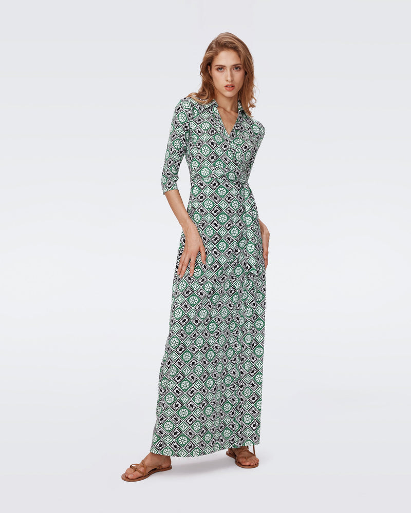 Abigail Silk Jersey Maxi Wrap Dress