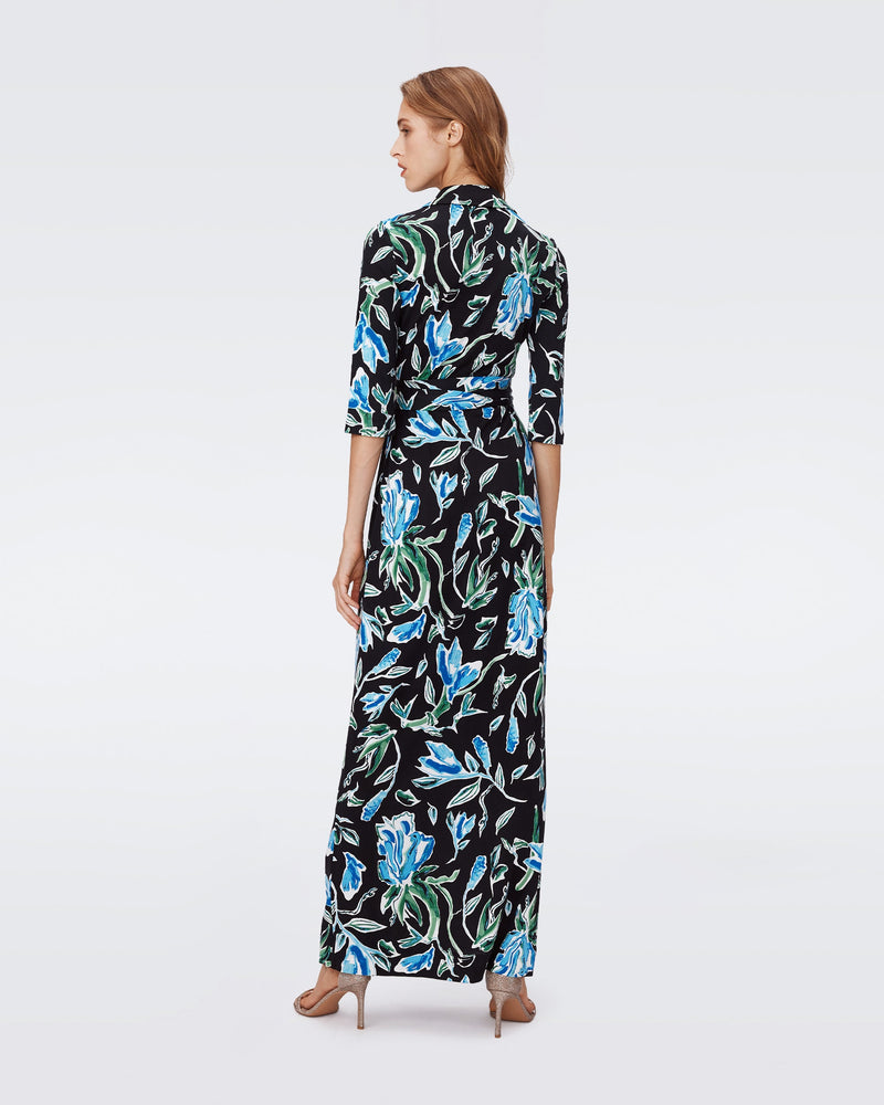 Abigail Silk Jersey Maxi Wrap Dress