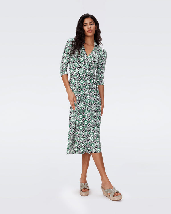 Abigail Silk Jersey Midi Wrap Dress