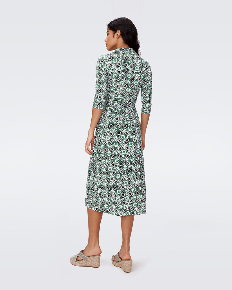 Abigail Silk Jersey Midi Wrap Dress