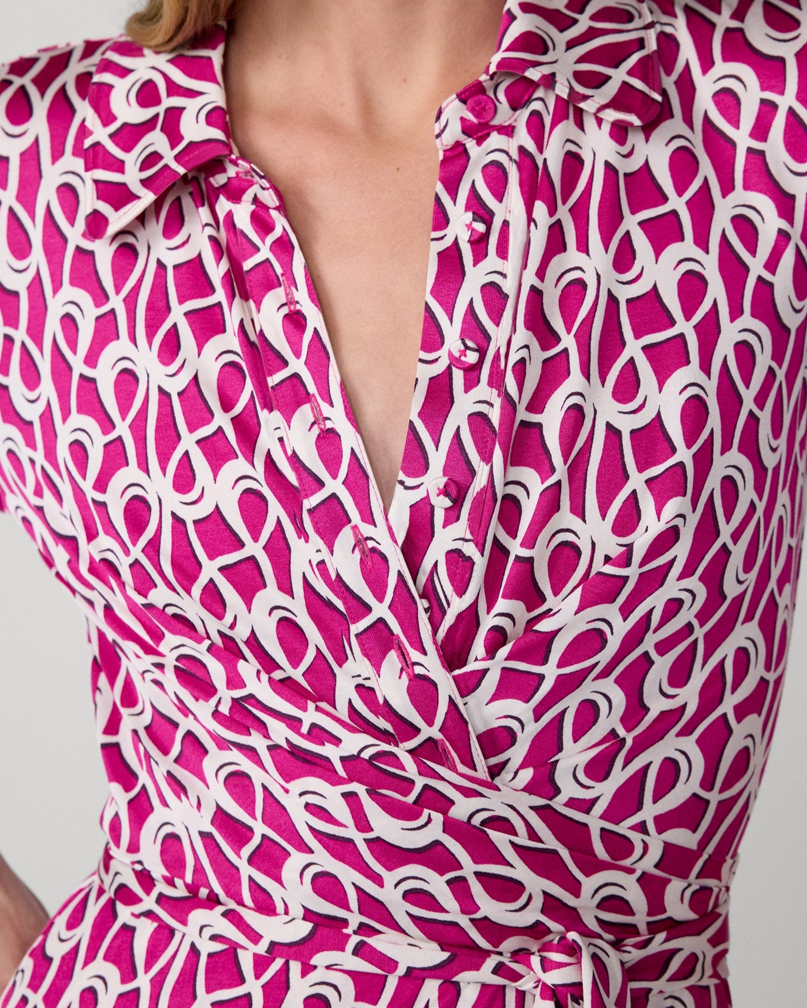 DVF SANA SHORT SLEEVE DRESS