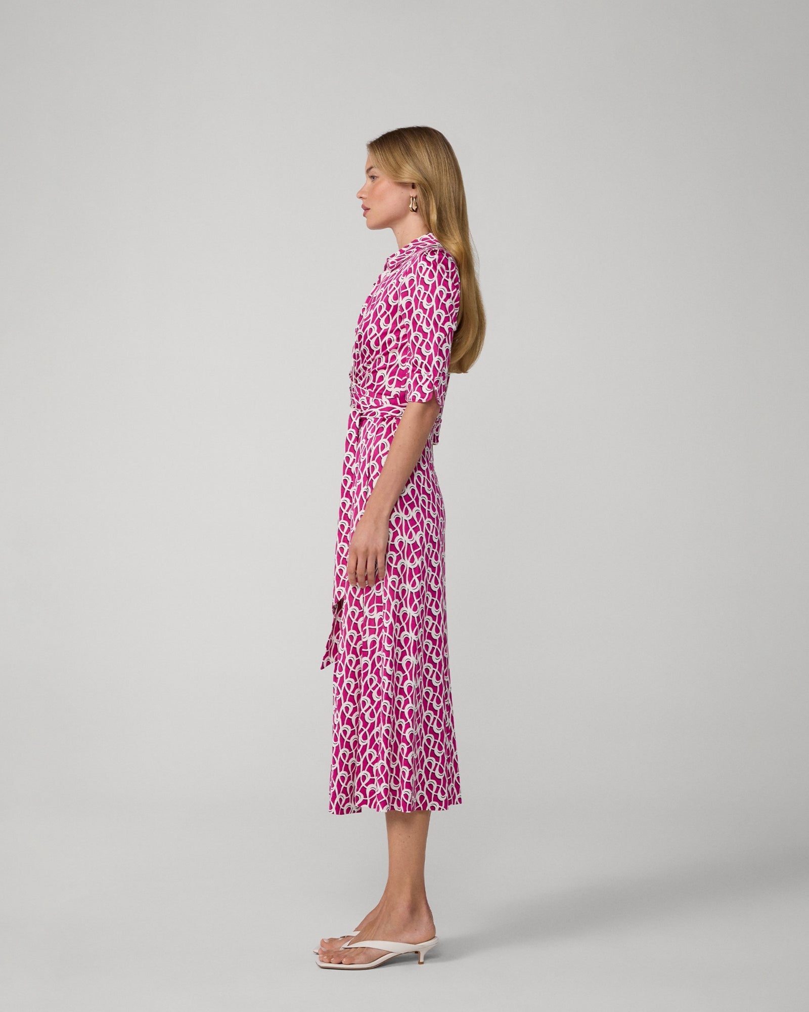DVF SANA SHORT SLEEVE DRESS