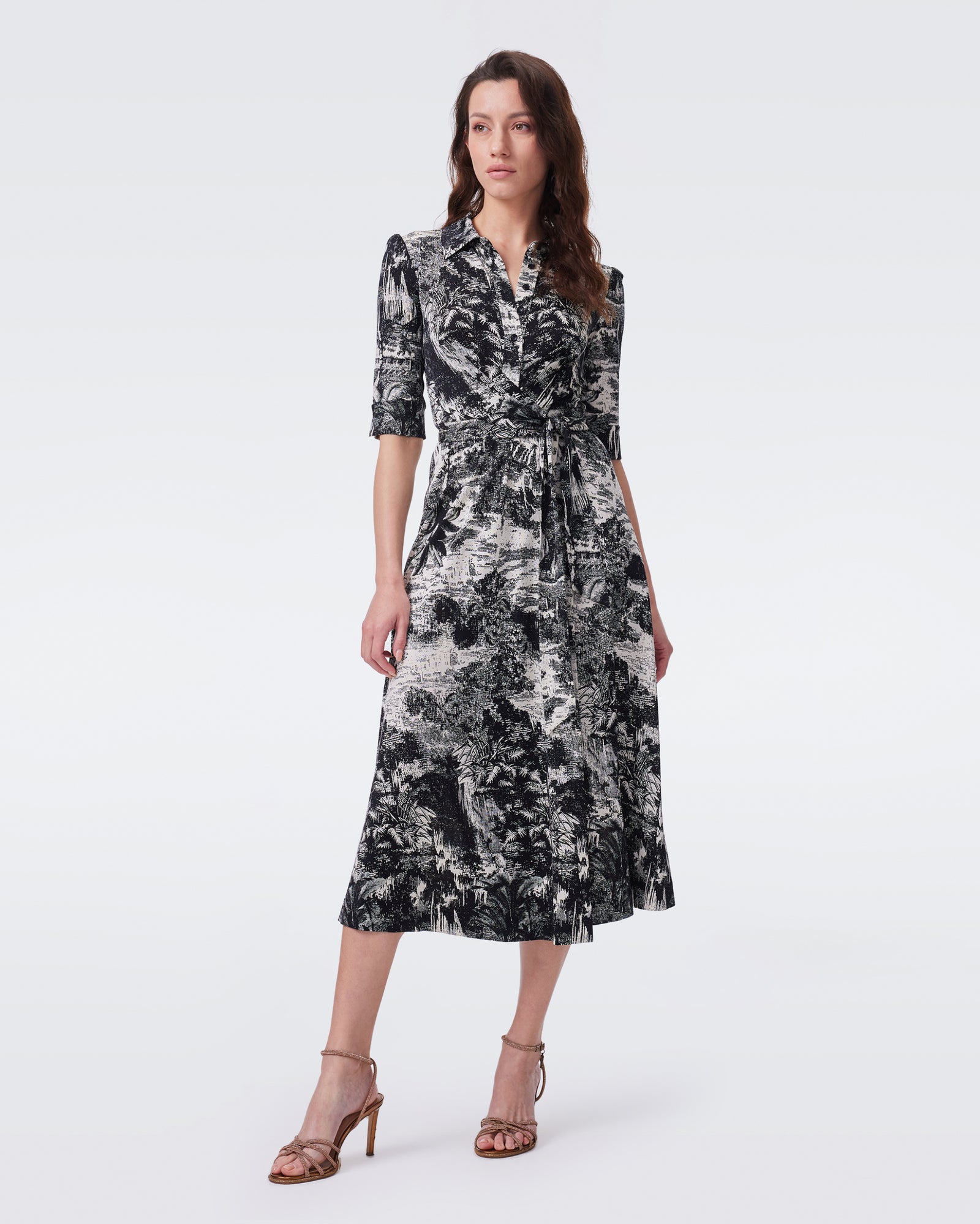 DVF SANA SHORT SLEEVE DRESS