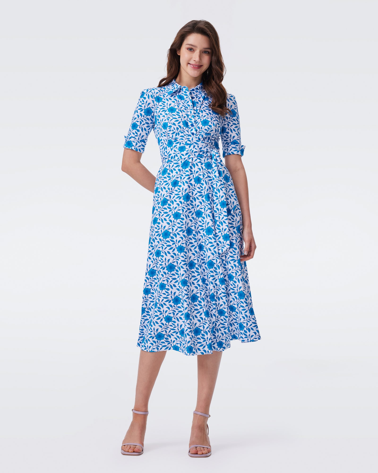 DVF SANA SHORT SLEEVE DRESS