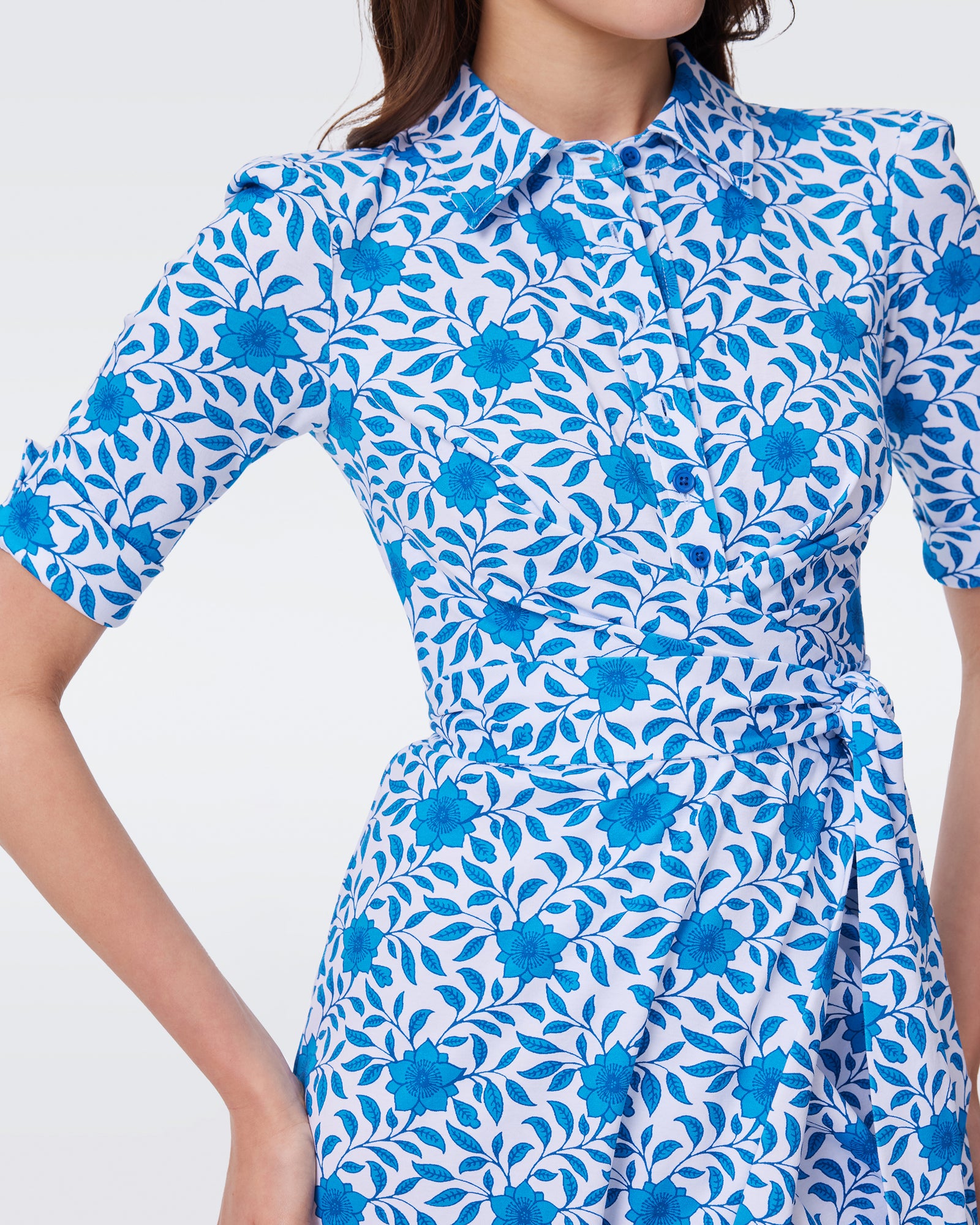 DVF SANA SHORT SLEEVE DRESS