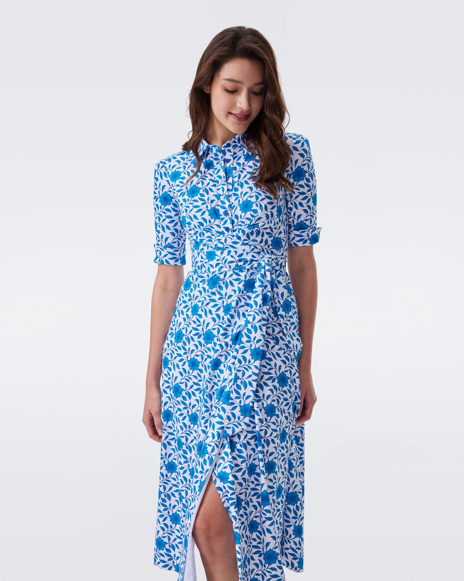 DVF SANA SHORT SLEEVE DRESS