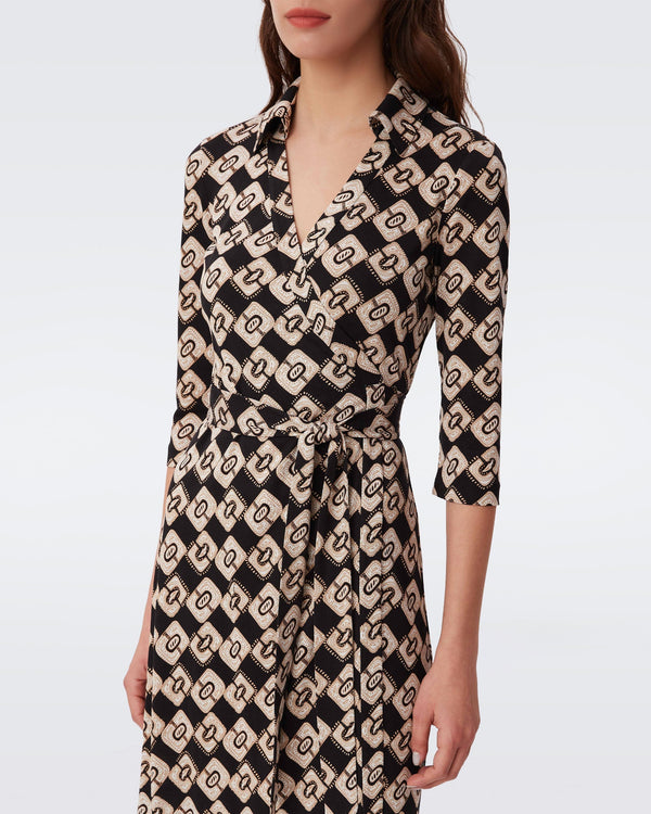 Abigail Silk Jersey Midi Wrap Dress