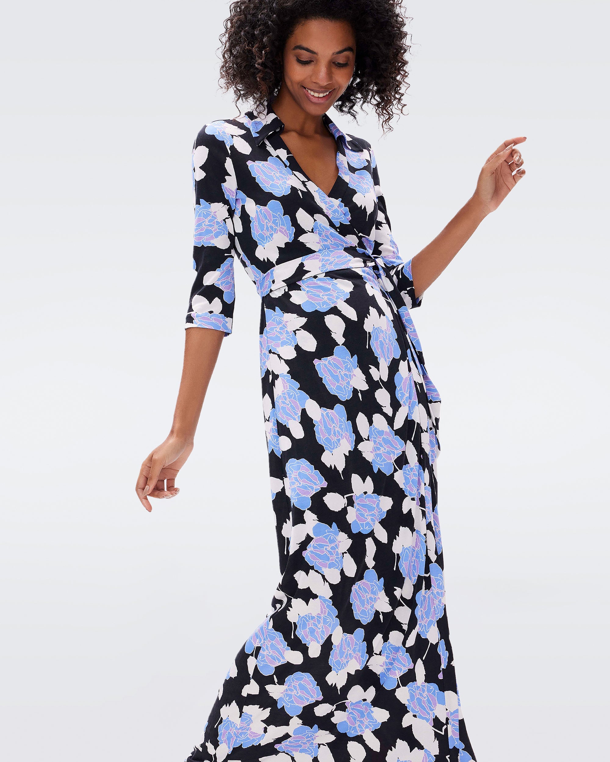 Abigail Silk Jersey Maxi Wrap Dress – Diane von Furstenberg HongKong