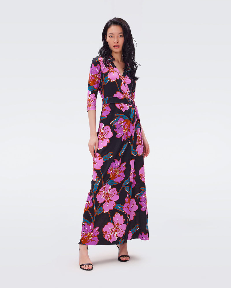 abigail silk jersey wrap dress Abigail Silk Jersey Maxi Wrap Dress