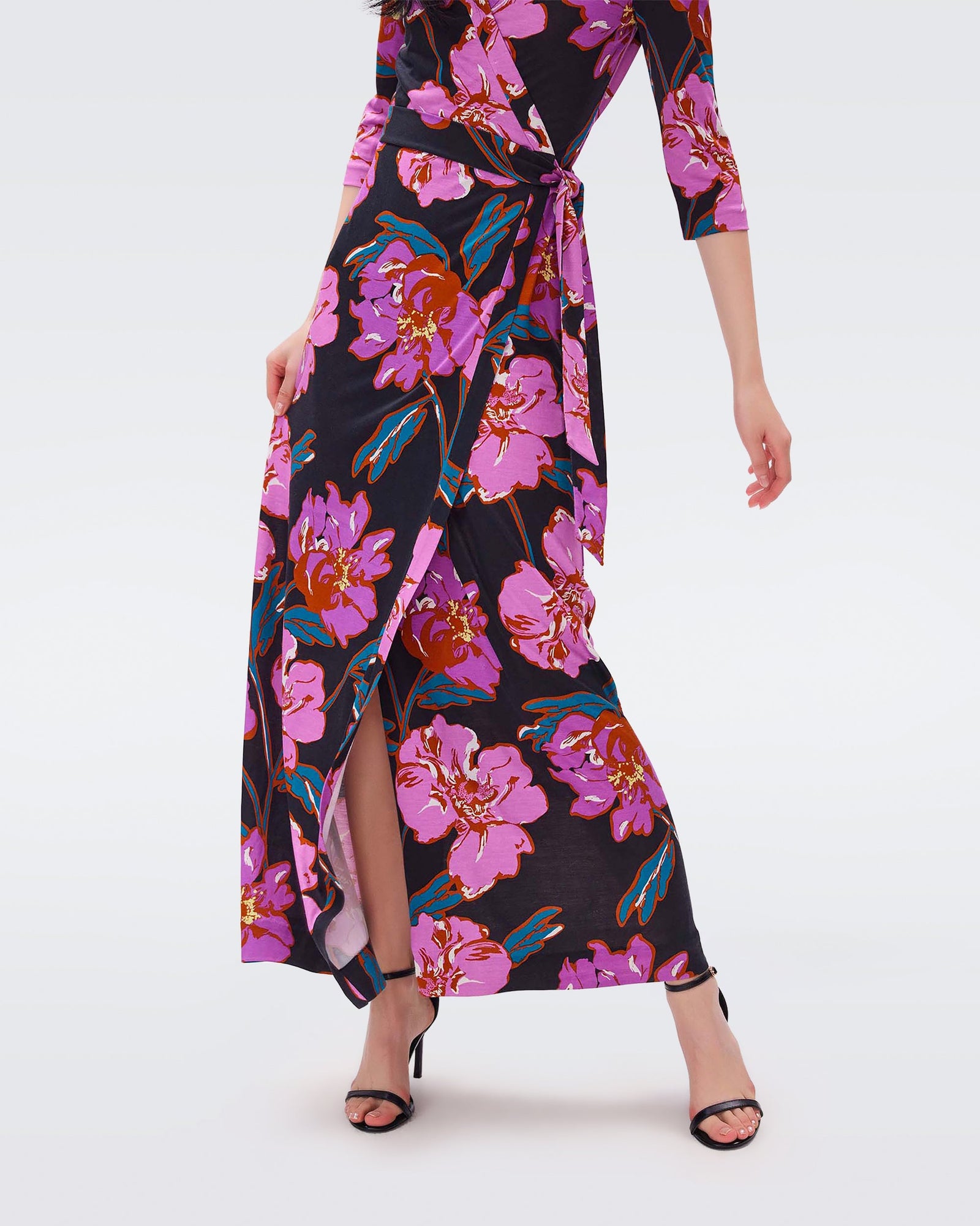 abigail silk jersey wrap dress Abigail Silk Jersey Maxi Wrap Dress
