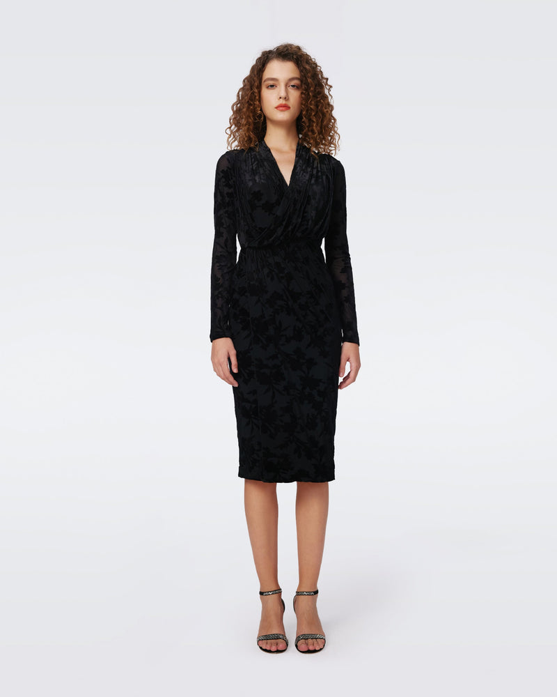 DVF TAMRA DRESS in BLACK