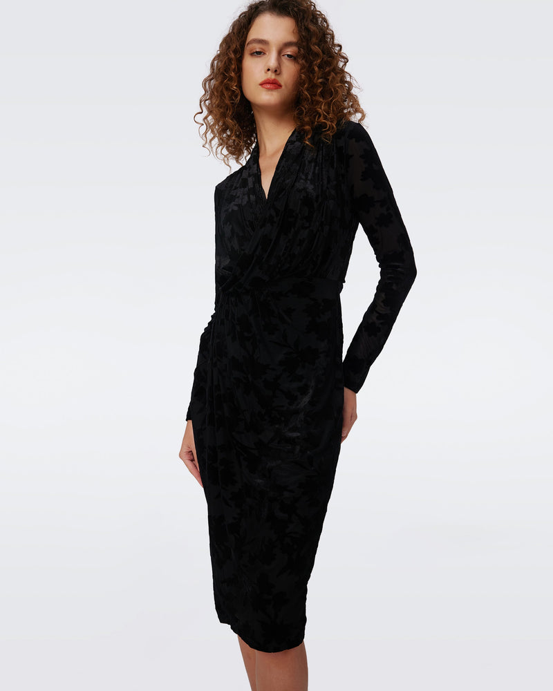 DVF TAMRA DRESS in BLACK