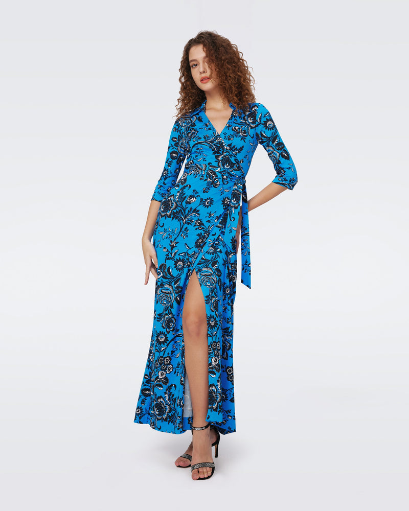 Abigail Silk Jersey Maxi Wrap Dress