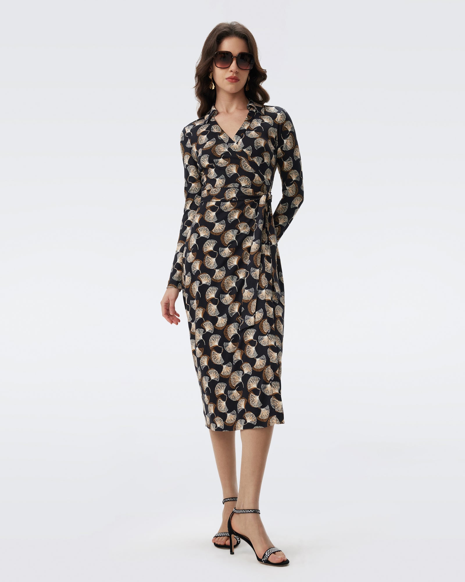 DVF L/S ABIGAIL MIDI DRESS