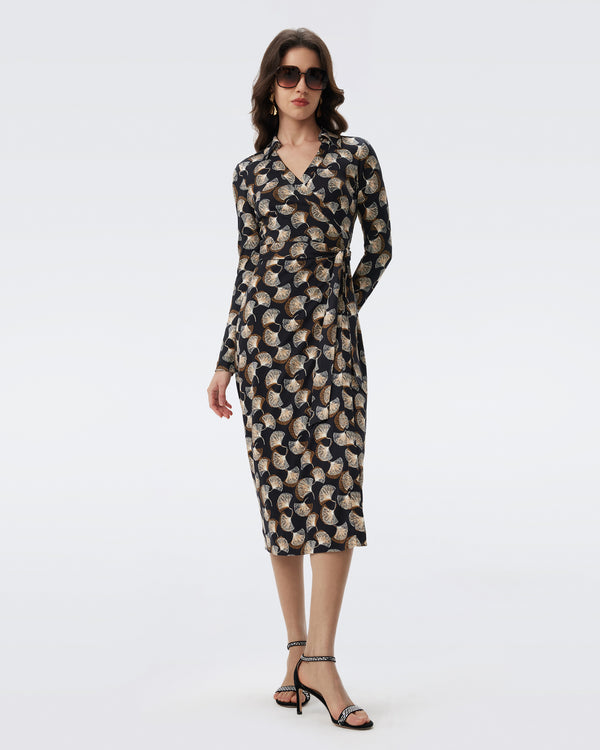 DVF L/S ABIGAIL MIDI DRESS