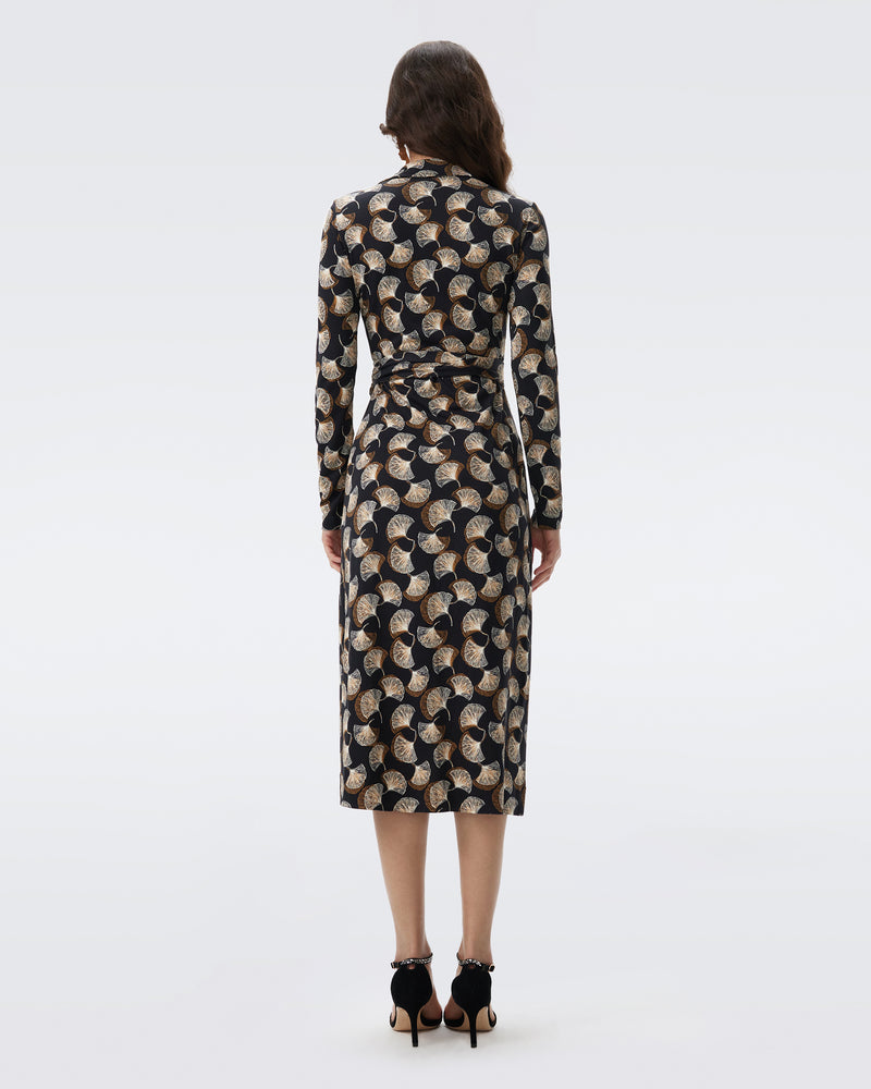 DVF L/S ABIGAIL MIDI DRESS