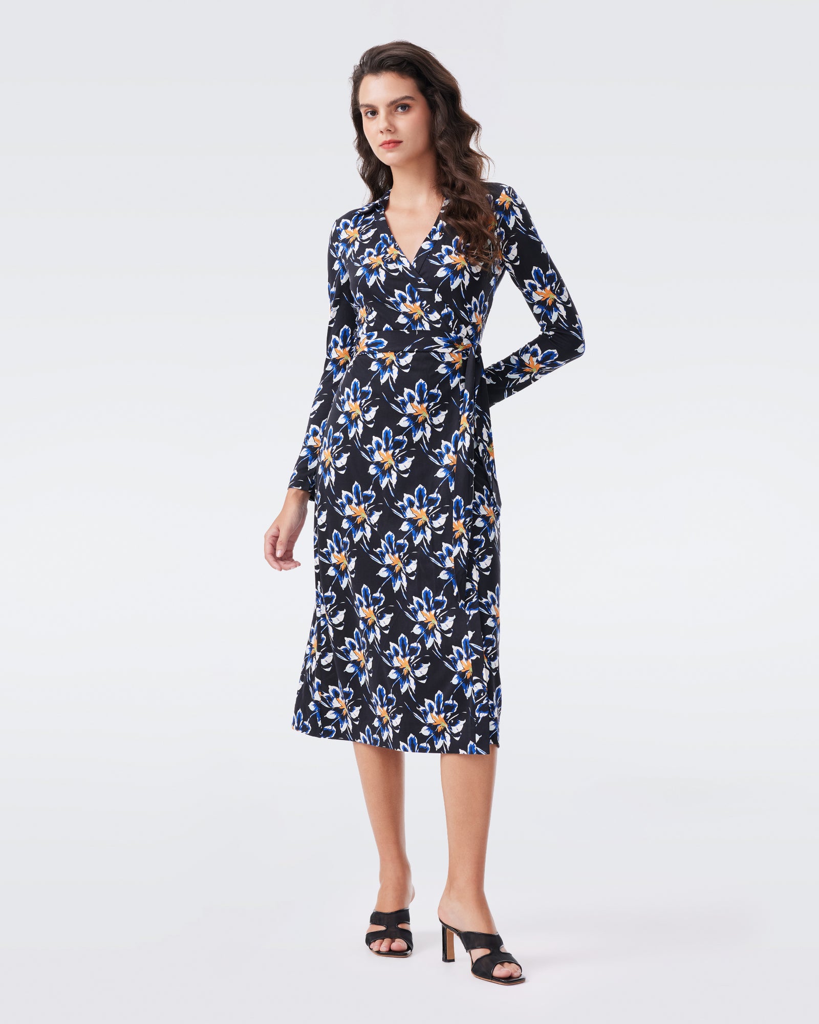 DVF L/S ABIGAIL MIDI DRESS