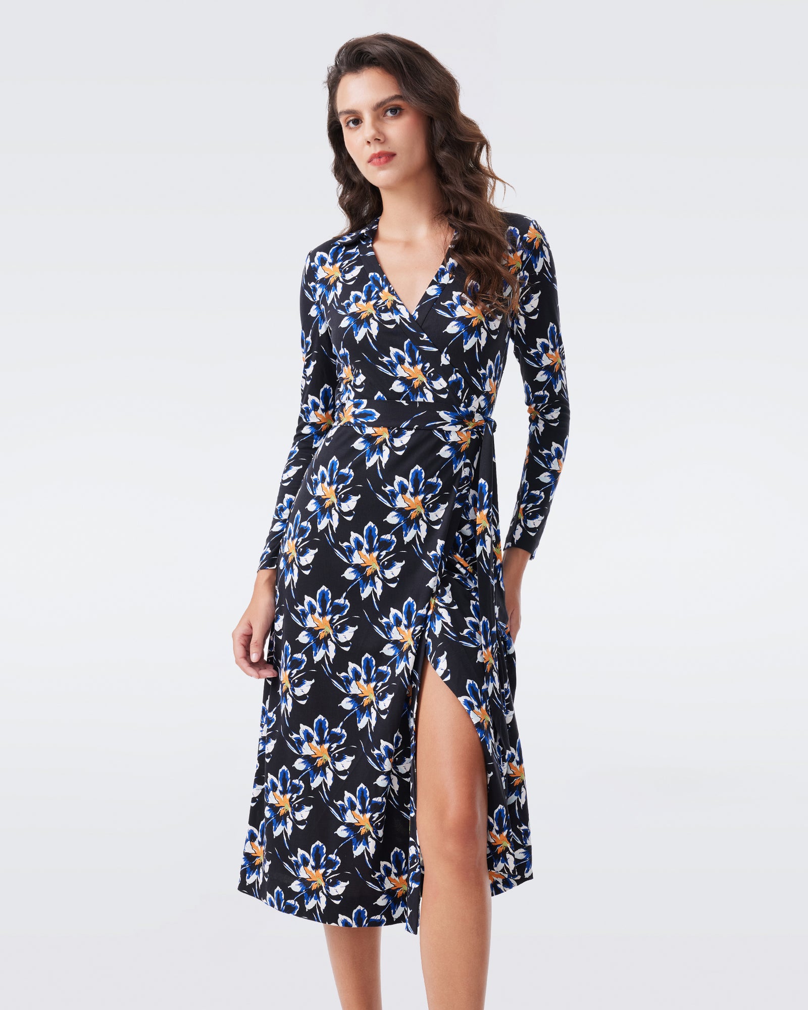 DVF L/S ABIGAIL MIDI DRESS