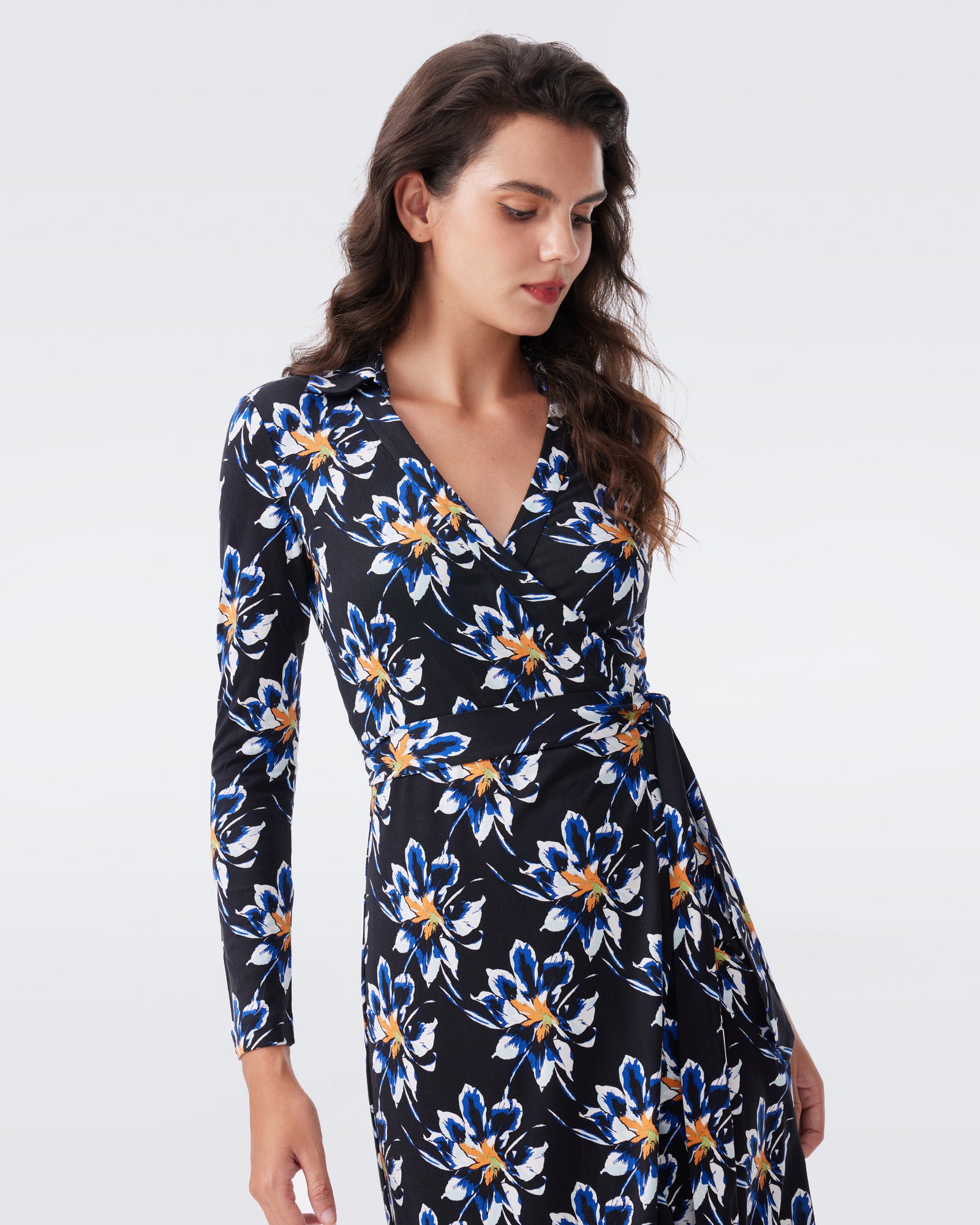 DVF L/S ABIGAIL MIDI DRESS