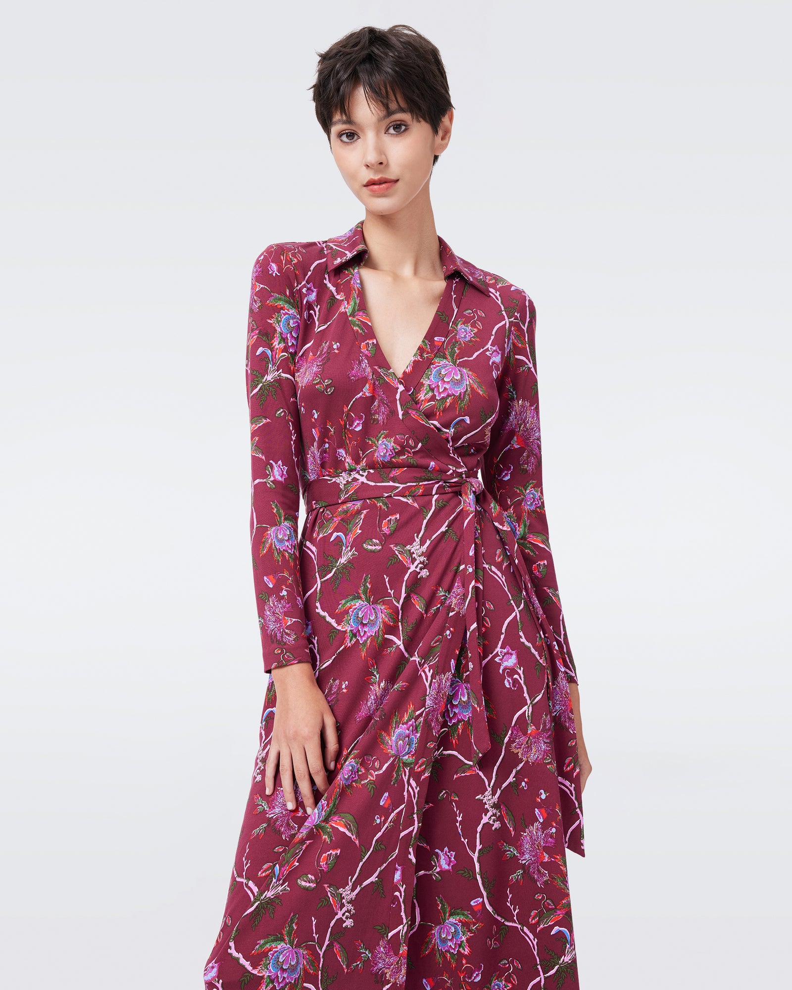 DVF L/S ABIGAIL MIDI DRESS