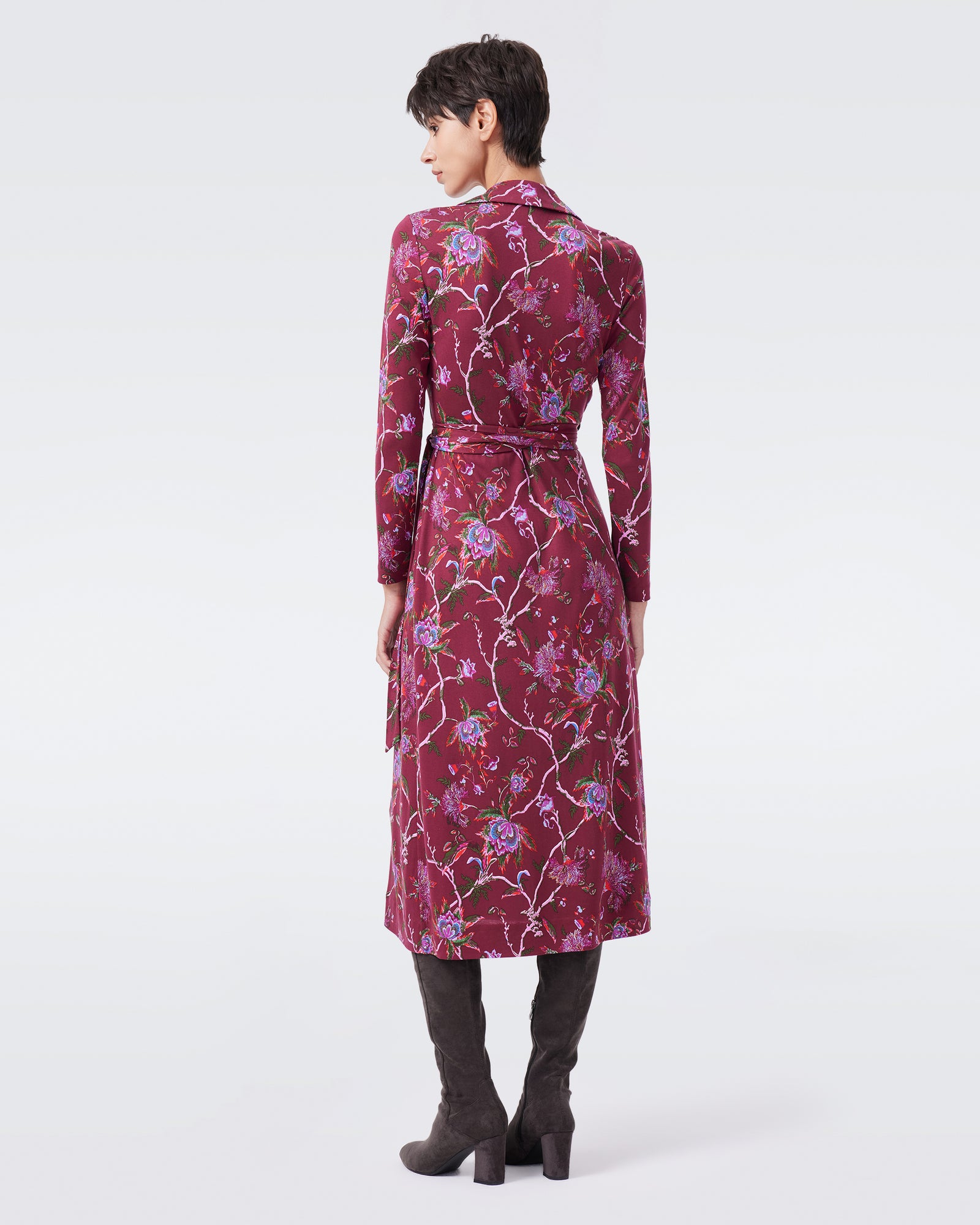 DVF L/S ABIGAIL MIDI DRESS