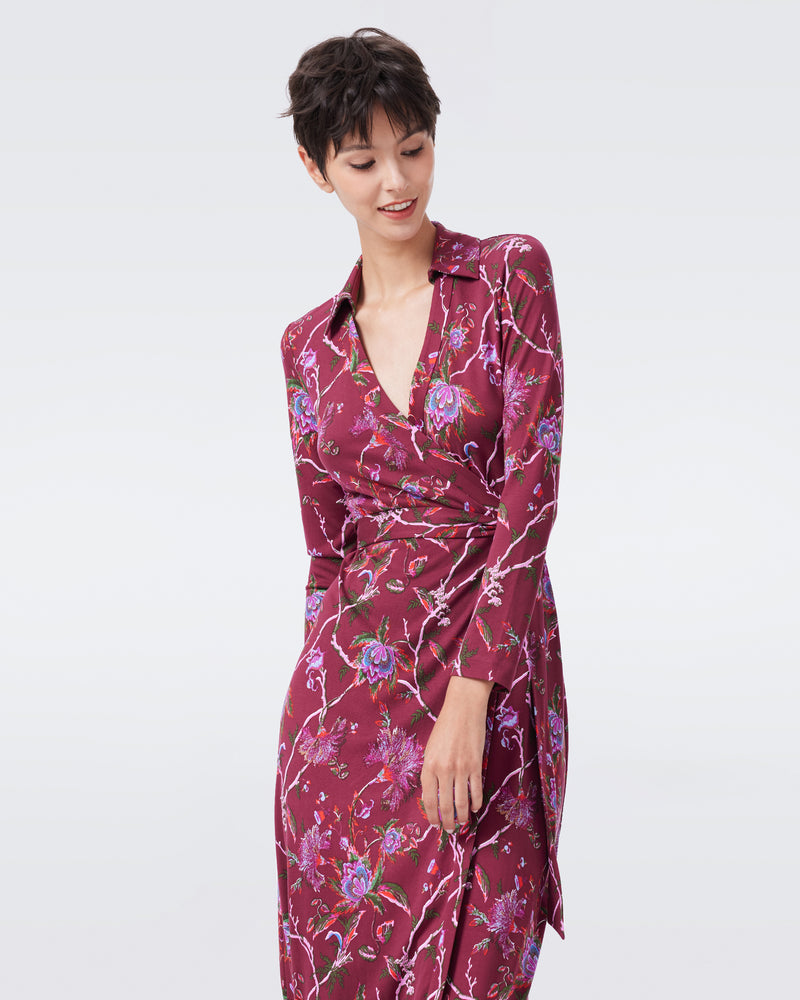 DVF L/S ABIGAIL MIDI DRESS