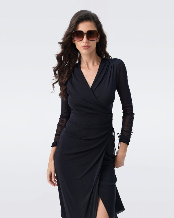 dvf leather wrap dress Italie Garda Diane Von Furstenberg Midi Dresses Wrap Julian Silk Jersey Faux EVELEN
